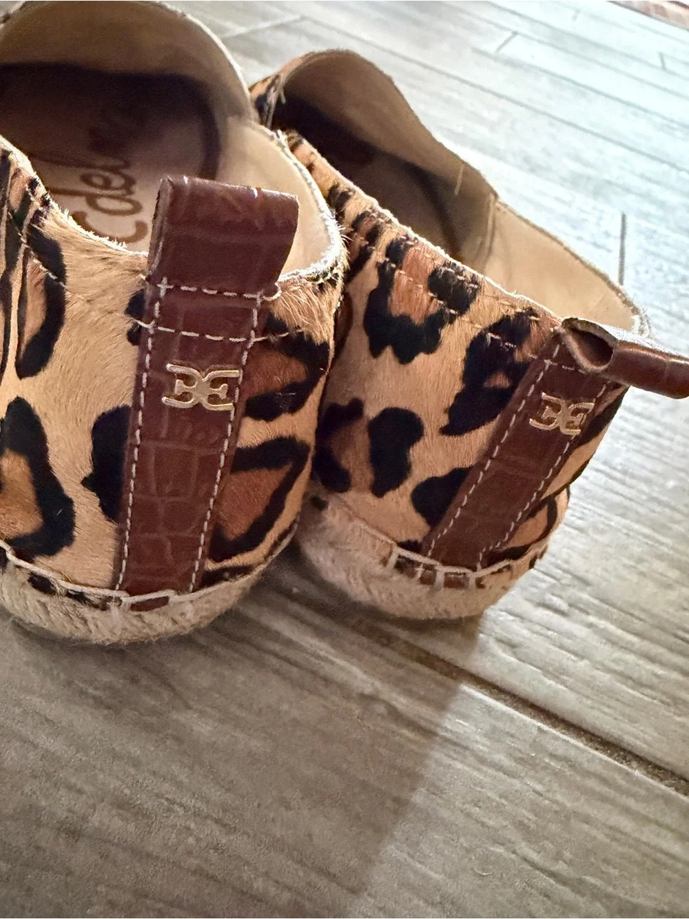 Sam Edelman Leopard-Print Espadrilles in Tan and Black